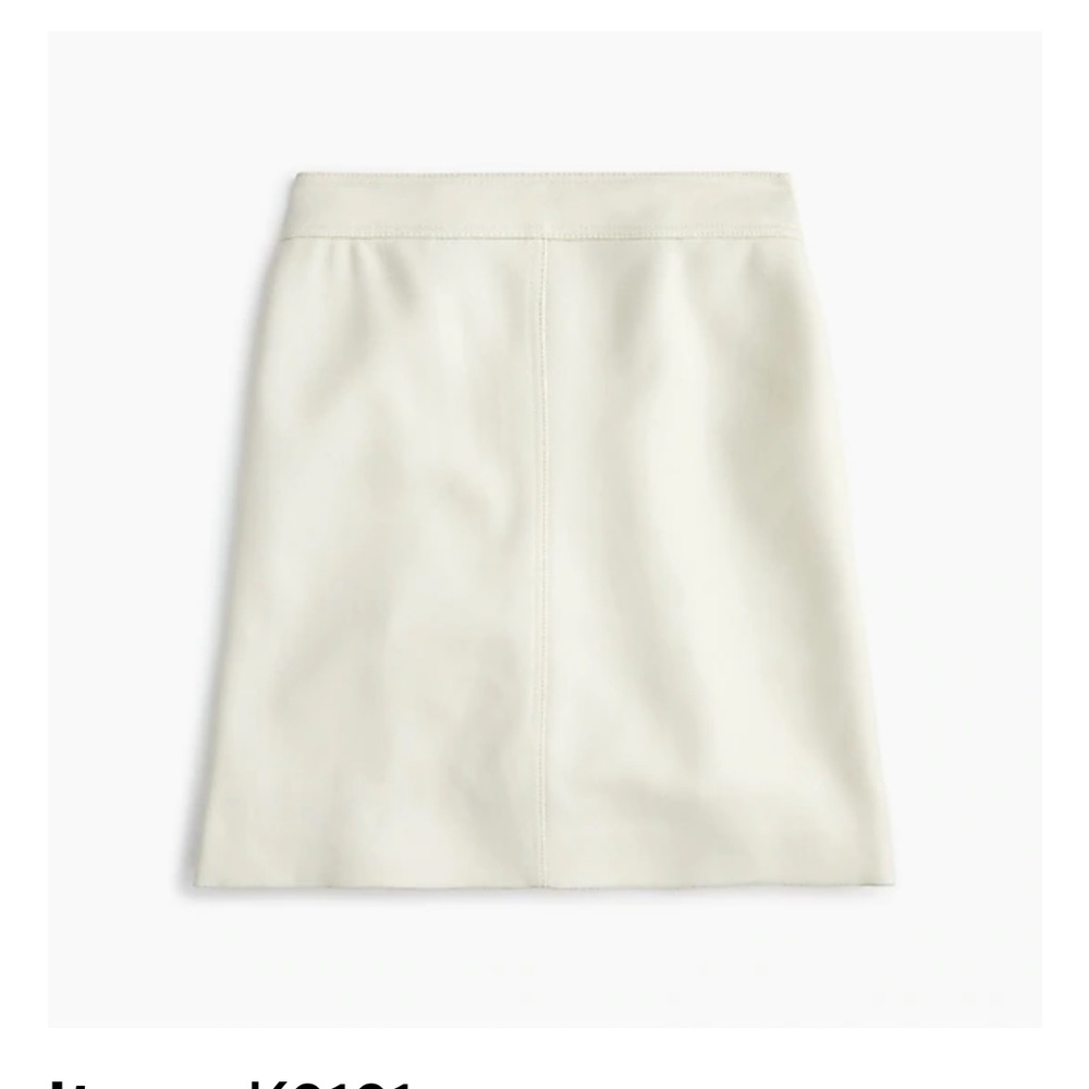 NWT jcrew size 2 Princess mini skirt in double-serge wool- ivory